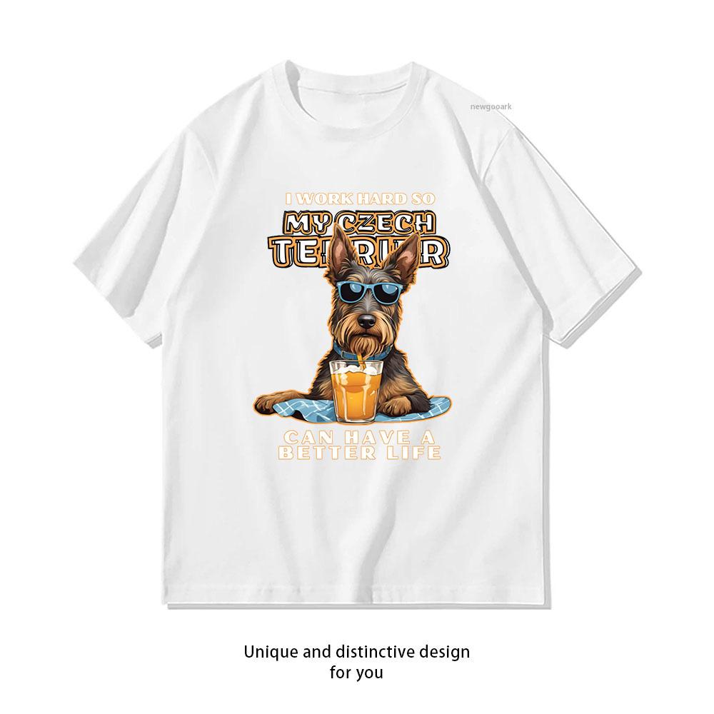 I work hard so my amazing czech terrier dog can have a better life TShirt Czech Terrier Dog Lovers shirt graphic t shirts