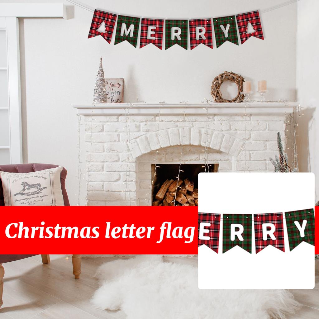 Christmas Letter Flag, Christmas Banner, Hanging Banner, Shopping Mall Decoration, Hanging Flag