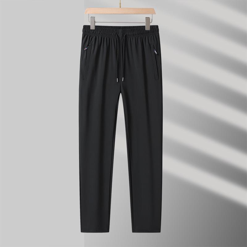 

Унисекс Летние Ледяной Шелк Быстросохнущие Эластичные Спортивные Брюки с Защитой от Солнца - Свободный Крой, Манжеты Плоская Штанина 5XL