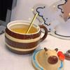 Ceramic Mug Cute Capybara Water Bucket Shape Cup Porcelain Coffee Cups Dringking Cup with Handle & Lid Christmas Gift
