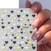 Nail Art Sticker, Star Love Mango Star Dot Gold And Silver Adhesive Nail Sticker.