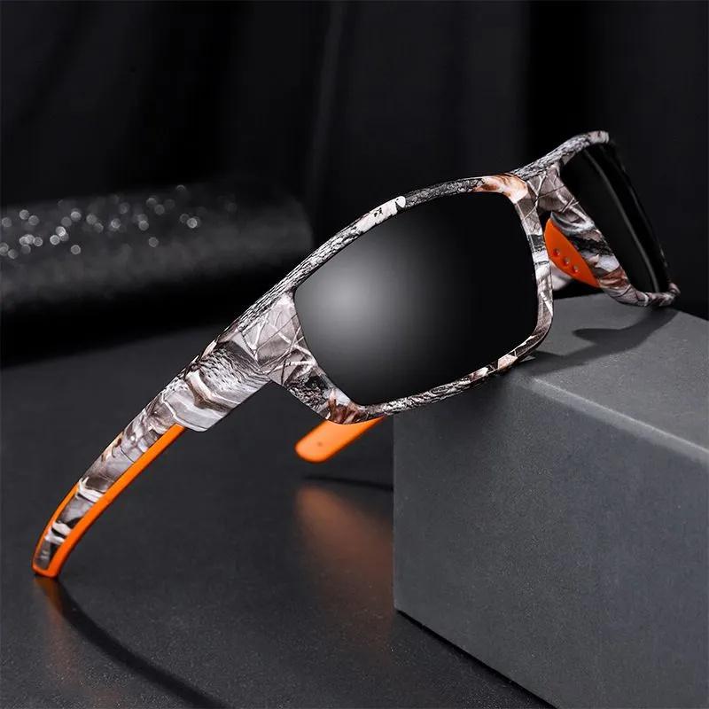 Outdoor Sportsonnenbrille Radsportbrille Unisex Leichtes Langlebiges Gestell UV-Schutz Polarisierte Gläser Geeignet für Radfahren Wandern Angeln
