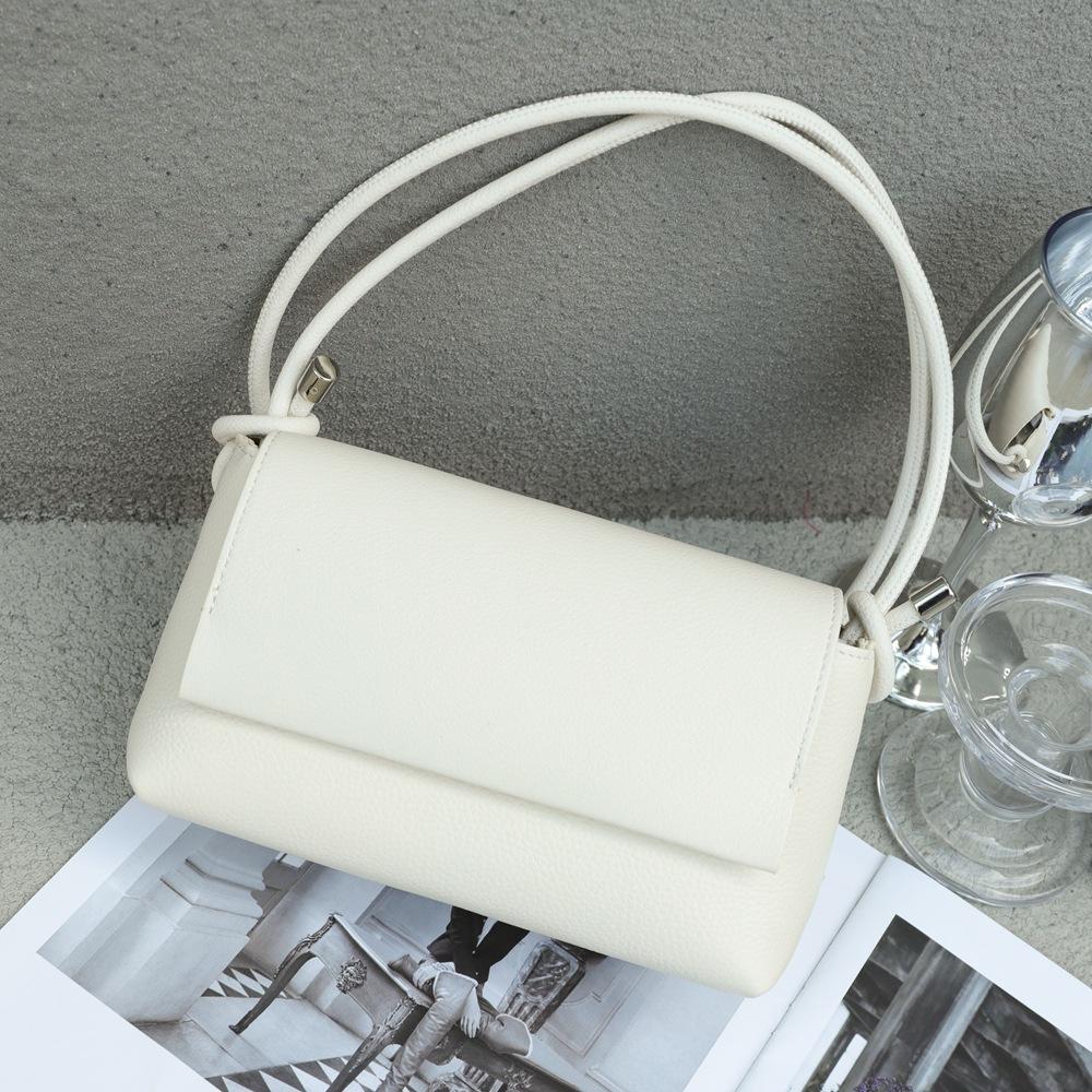 Modische kleine quadratische Tasche aus echtem Leder, Natur-Drop-Überschlagtasche, Umhängetasche