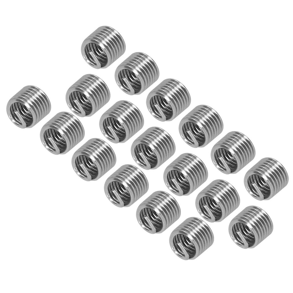 100Pcs Thread Inserts Male Female Reducing Nut Repair Tool Stainless Steel Fastener M6x11.5D