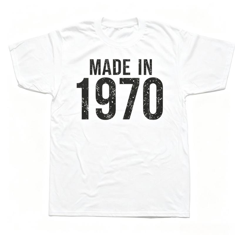 Unisex Clothing Funny Made In 1970 All Original Parts T Shirts Graphic Classic Streetwear Short Sleeve Birthday Gifts Summer Style