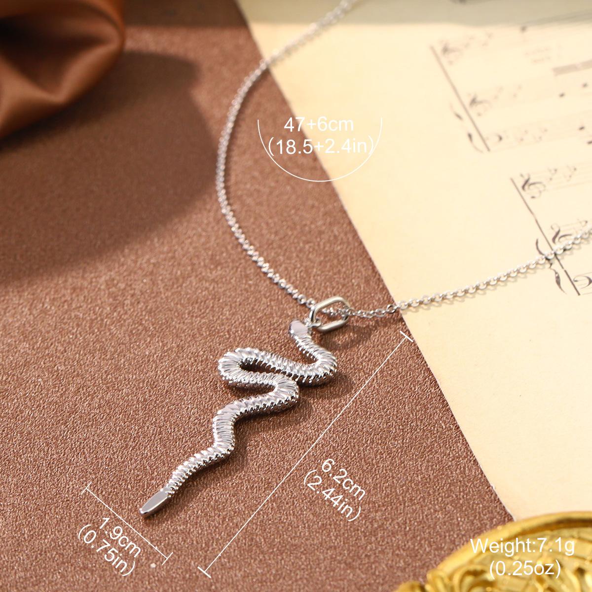 

European and American exaggerated stump bracelet necklace spirit snake necklace simple ins style fashion cold wind temperament metal earrings
