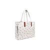 New COACH Recycled Canvas With Recycled Leather Canvas Bag, One Shoulder Handbag Large Women's White CF926-LHCAH