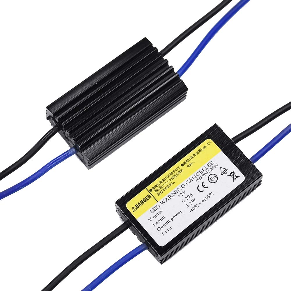 YUNPICAR T10 W5W Warning Light Warning Light with Built-in Warning Canceller, Wedge Socket, , 2 Pack (t10 Bulb-Off Warning Light)