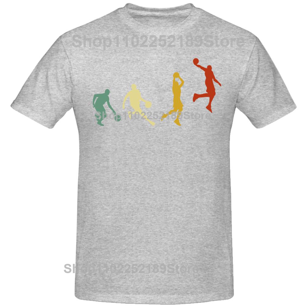 Basketball Player Sports Evolution T-Shirt Funny Birthday Gift For Men Boyfriend Round Neck Casual Cotton T Shirts Tshirt