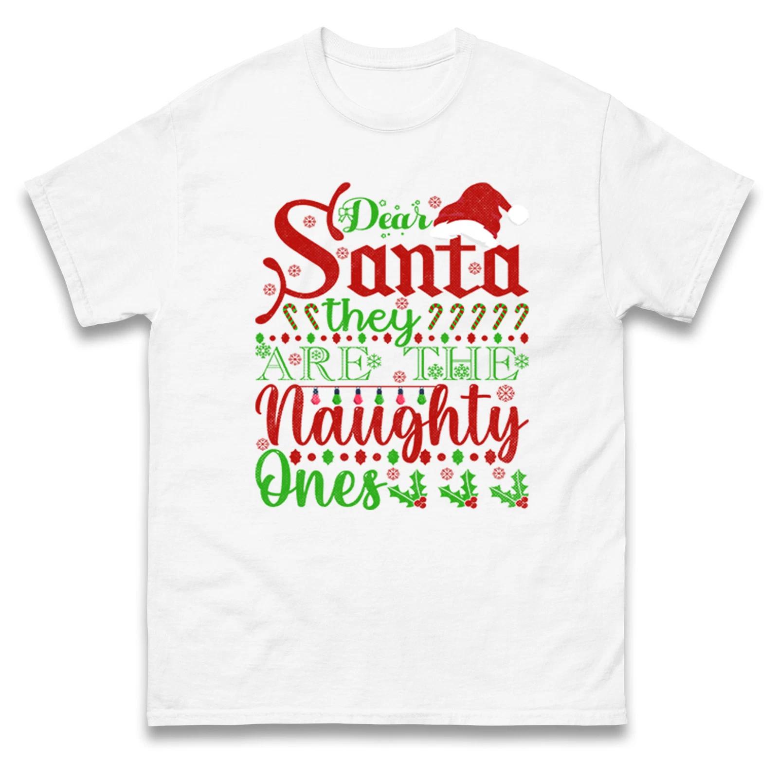 Dear Santa They are The Naughty Ones Christmas T Shirt,Offensive Christmas Tee 2XL