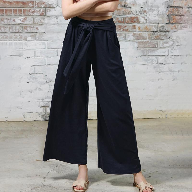 Women Autumn Winter Wardrobe Staple Versatile Draped Cotton High-Waisted Straight-leg Yoga Pants