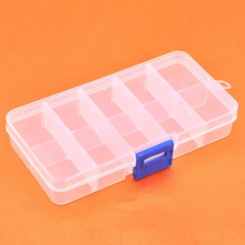 Kaufe 10 Grids Separate Slots Empty Storage Box Grids Clear Art