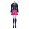 Song Hana Cosplay Anime Costume School Girl D.va Jk Uniform Top Coat Skirts Suit Halloween Dva 3rd Party Outfit For Women