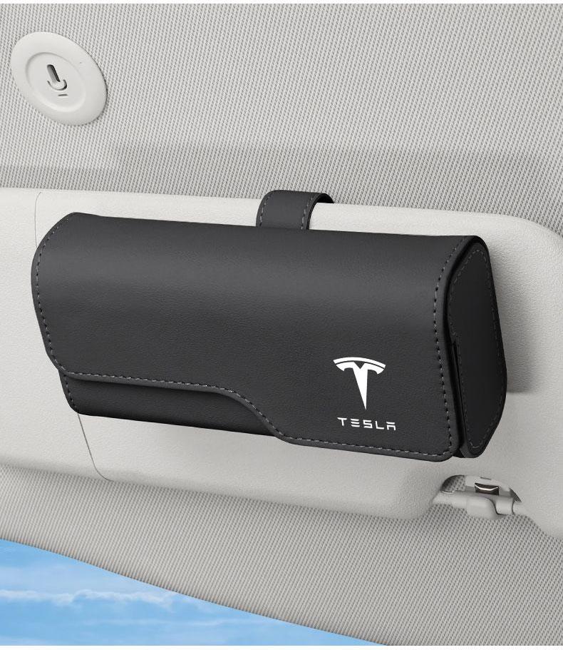 AMU1 Tesla Model Y Juniper Tesla Model 3 S X Highland Body Kit interior Accessories Car Sunglasses Glasses Holder Glasses Case Clip