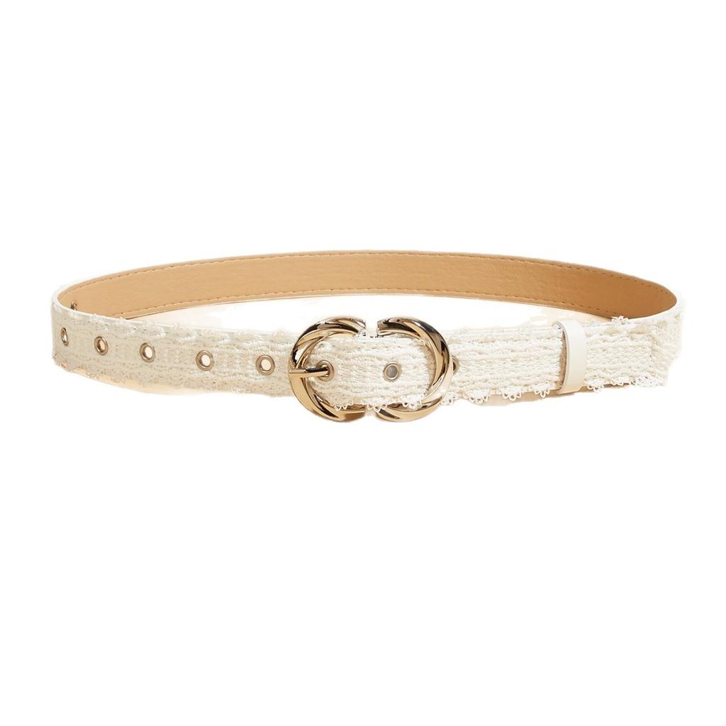 New Korean version ins style white lace belt women's versatile decorative skirt niche design belt spot trend