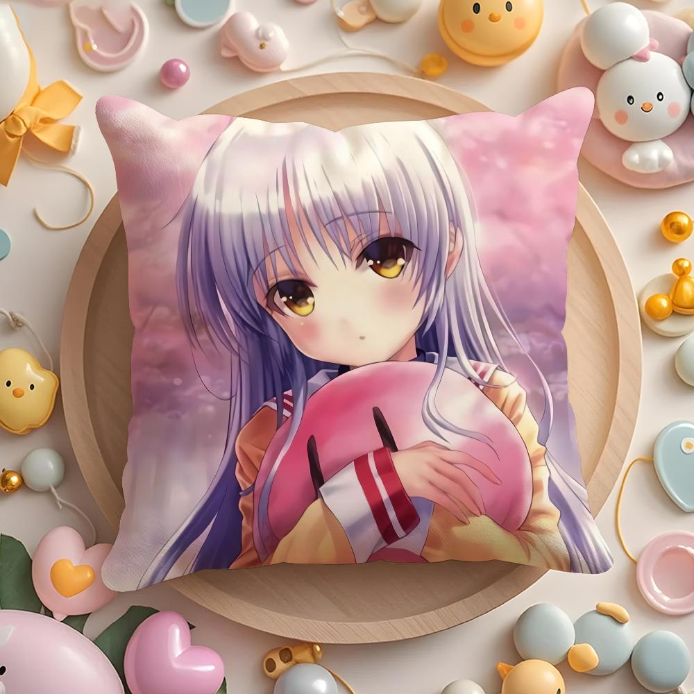 A-Angel B-Beats! Tachibana Kanade Cushion Cover Home & Car Multi-Scene Pillow Cover - Reversible, Soft & Durable for Daily Use