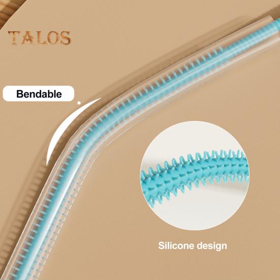 2-teiliges Silikon-Strohhalmbürsten-Set, Tiefenreinigungskraft, lebensmittelechte Milchtee-Fleckenentfernerbürste, rutschfester Griff, Strohhalm-Reinigungswerkzeug