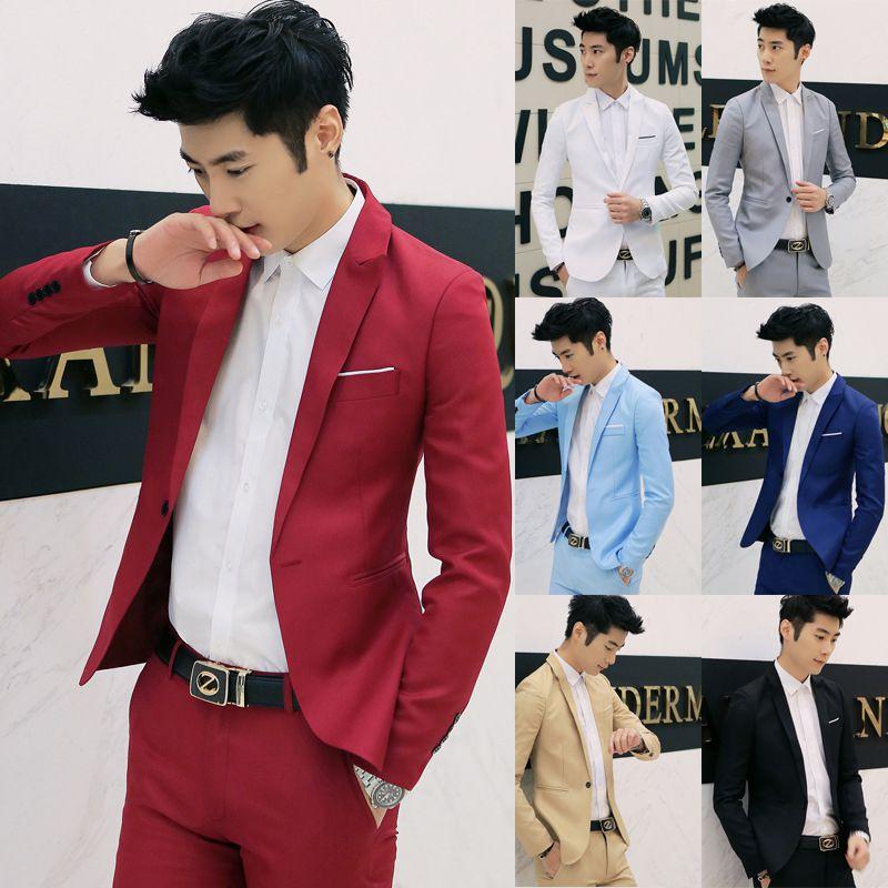 Men's One Button Blazer Perfect For Weddings Proms Parties**