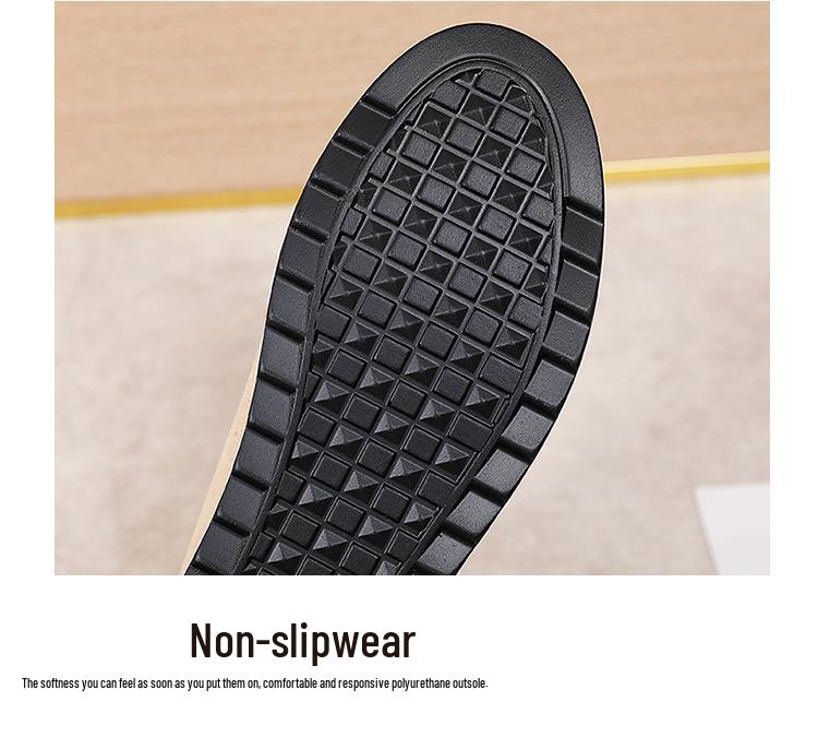 Sapatos Slip-On Femininos Tamanho Grande 35-43, Sola Grossa, Antiderrapante, Versátil, Sapatos da Moda Mamãe