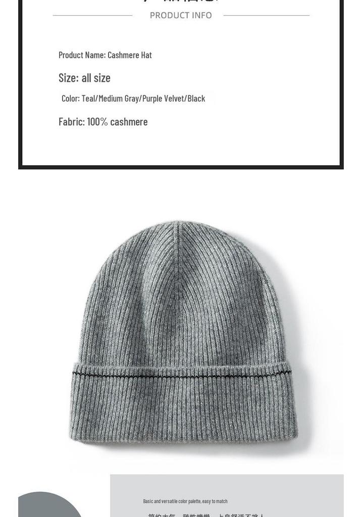 100% Cashmere Women's Hat: Soft, Warm, Stylish & Versatile for Autumn/Winter
