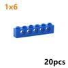 Compatible Assembles Particles 3894 1x6 With 5 Holes Perforated Bricks Long Beam Building Blocks Educational Toys For Children