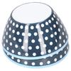4PCS 6in Salad Bowl Dinner Serving Bowl Sets Kitchen Imitation Porcelain DinnerwareDark Blue Dots