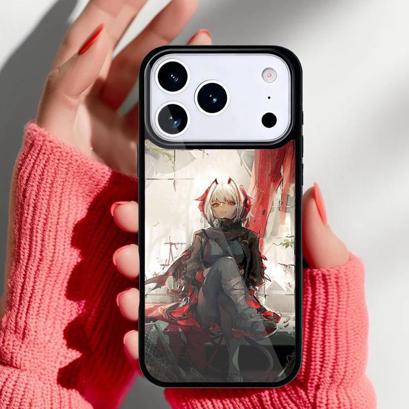 W Arknights Girl Phone Case for iPhone 17 Air 16e 15 14 13 Pro Max Back Cover for 12 11 Pro Coque