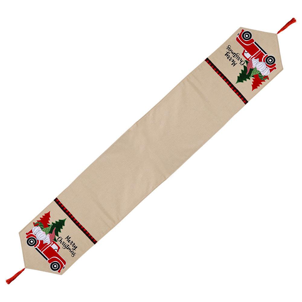 

Настольный Рождественский Праздничный Флаг с Очаровательным Лесным Пожилым Автомобилем для Праздничного Декора