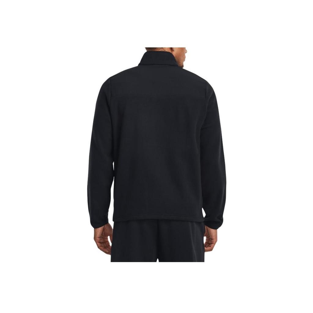 Under Armour Solid Color Half-Zip Stand Collar Long Sleeve Jacket Men Jacket Black 1379916-001