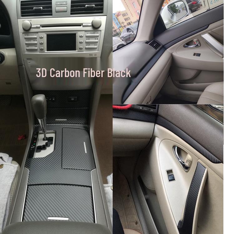 06-11 6. Gen Camry Kohlefaser Innenraum Schaltknauf Aufkleber