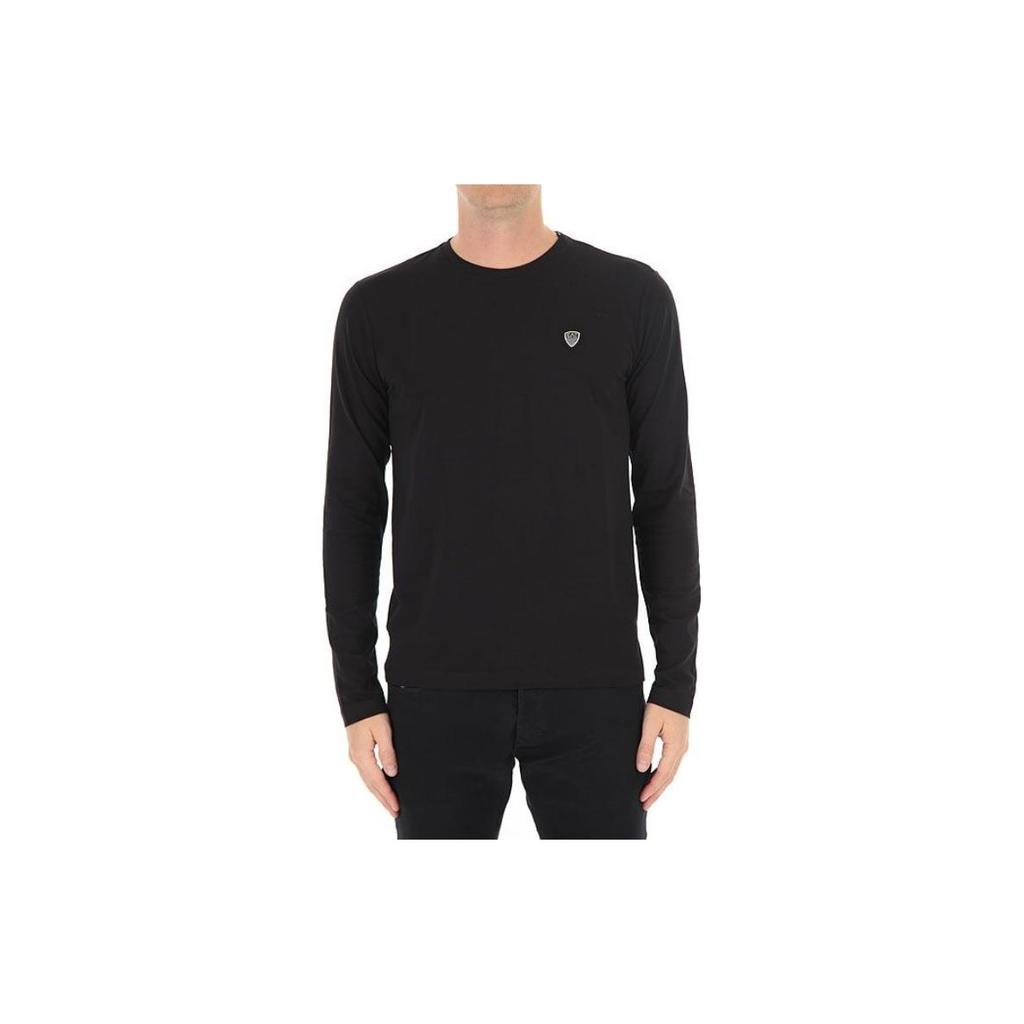 Emporio Armani Round Neck Long Sleeve Pullover T-Shirt Men tops Black 8NPTL9-PJ03Z-1200