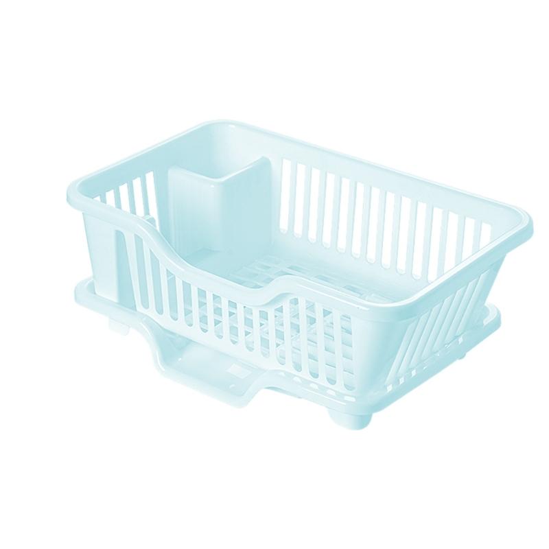 

Space Saving Dish Drainer Rack Easy Installation Storage Stand for Tableware Countertop Organization Tool синій