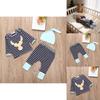 3pcs Newborn Baby Boy Girl Cotton Striped Outfit Set With Long Sleeve Top Pants And Hat For Spring And Autumn Comfort