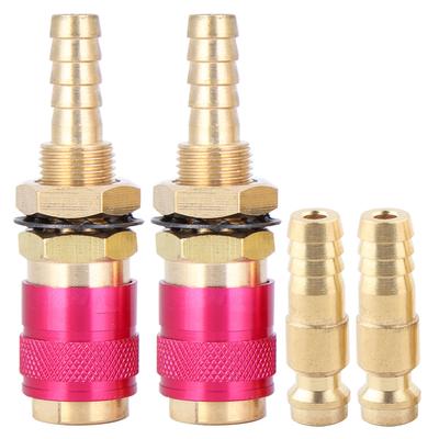 2pcs 8mm Water Cooled & Gas Adapter Quick Connector Fitting For TIG Welding Torch