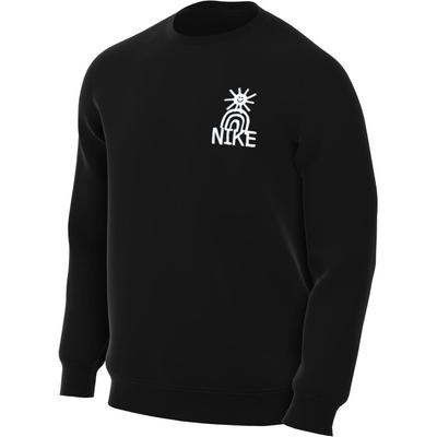 Nike Fitted Logo Print Sweatshirt Men Tops Black DQ4072-010