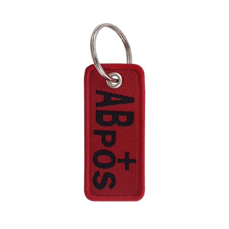 Creative Blood Type Keychain Fashionable Keyring Gift for Friend and Family Embroidered Key Holder Bag Accessories