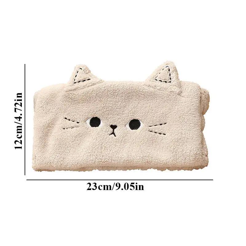 Katzen Korallenfleece Stirnbänder für Frauen Niedliche Weiche Haarschleifen Stirnband Haarbänder Gesicht Waschen Make-up Turbane Verband Mädchen Accessoires