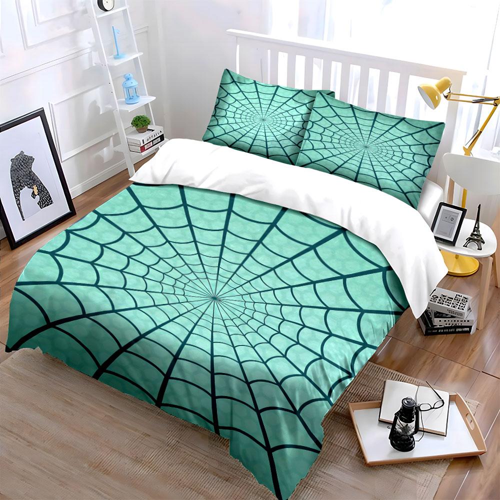 Spiderweb-inspired geometric pattern. Bedding sets Duvet cover sets Duvet covers Pillowcases(1 * Duvet Cover 2 * Pillowcases, without duvet insert)