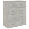 VidaXL Buffet with 4 Drawers 60x30.5x71 Cm Concrete Grey 342578