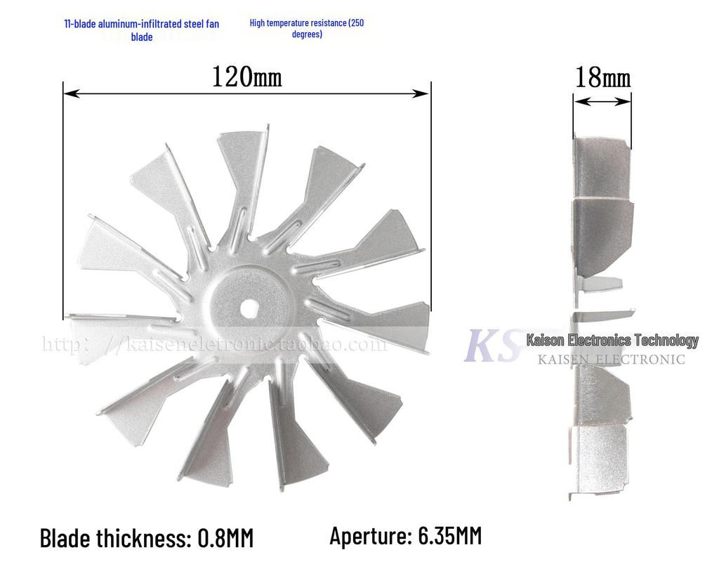 Motor Air Fryer 304 Stainless Steel Steam Oven Fan Blades: 20mm, 19mm, 0mm, 11mm Galvanized Sheet.