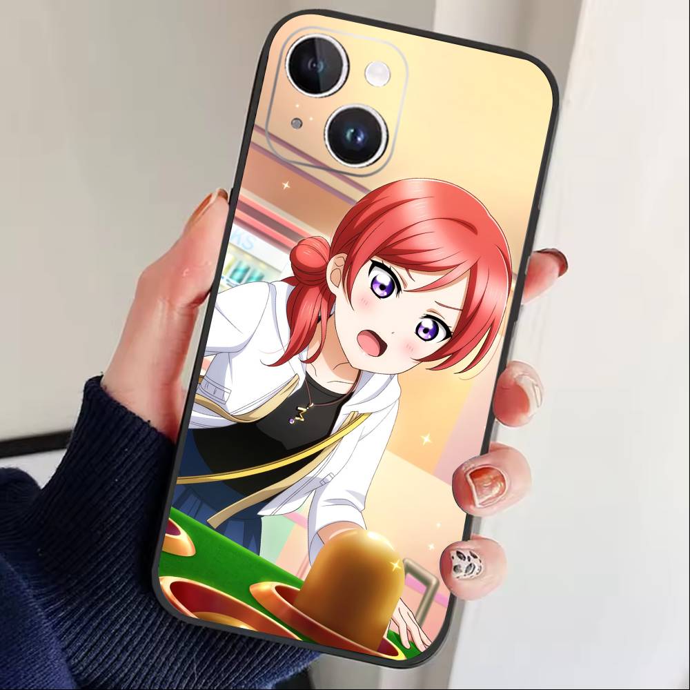 Nishikino Maki-Love Live Phone Case For iPhone17,16,15,14,13,12 Plus,Max Soft Silicone Black Cover