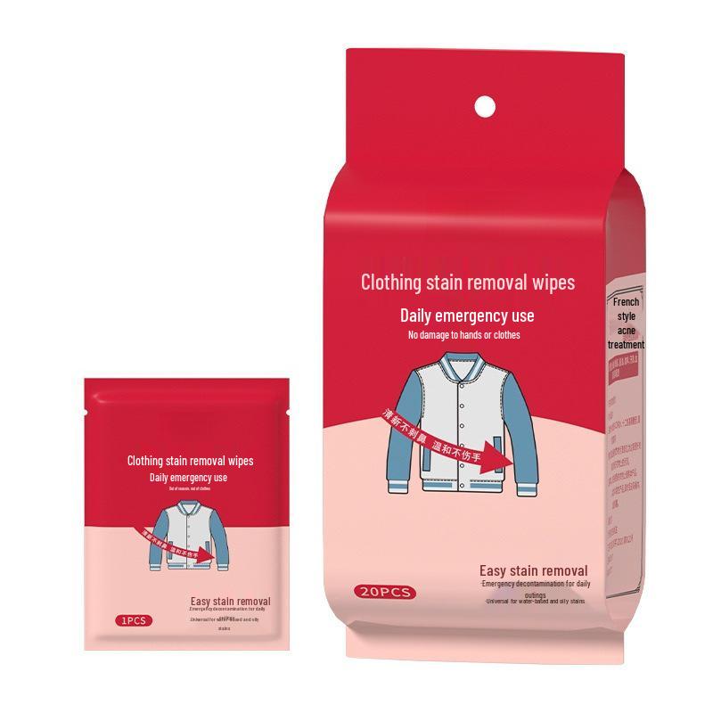 Portable Oil and Stain Remover No-Wash Disposable Cleaning Wipes