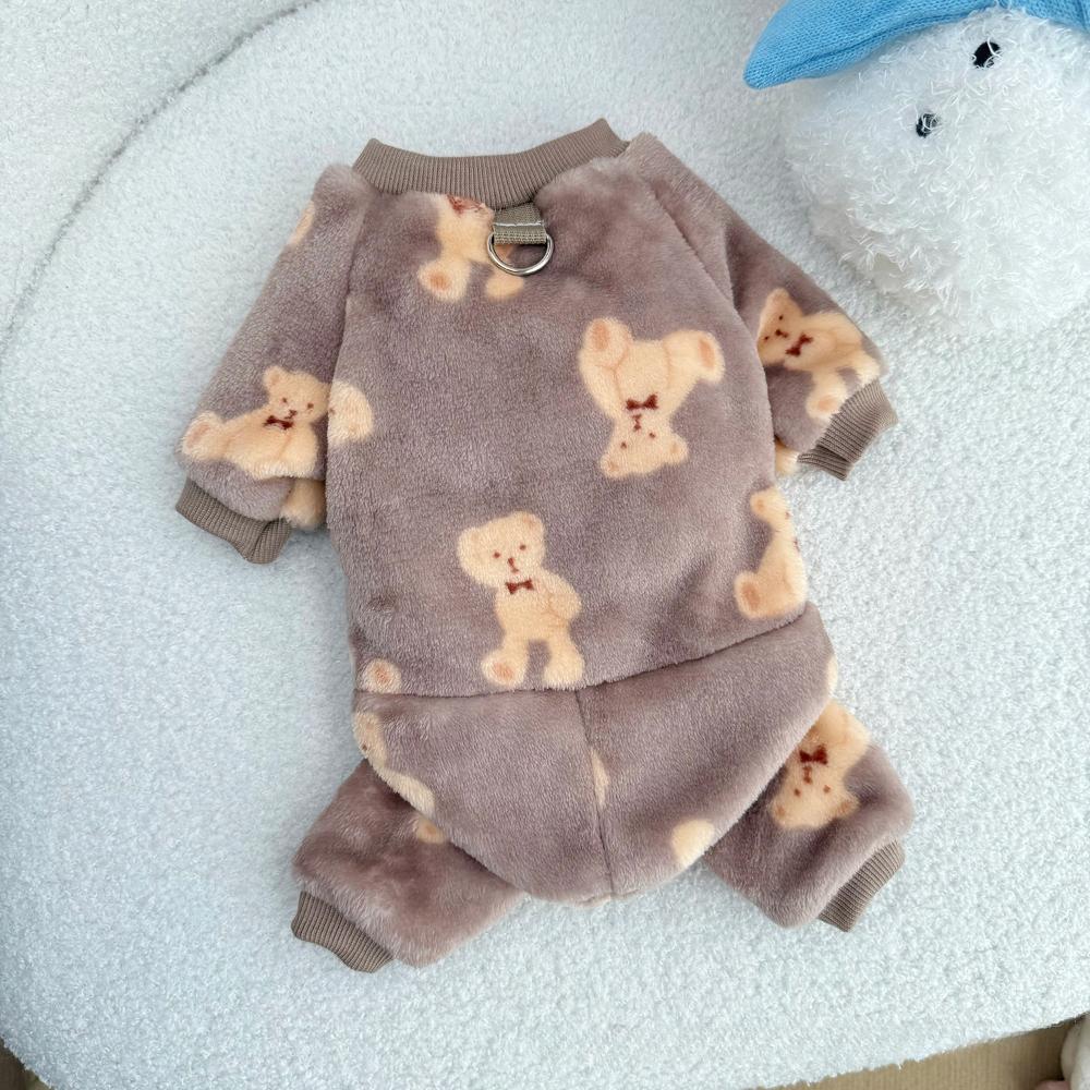 

Зимняя одежда для питомцев Тяжелый плюшевый флис Теплая одежда для улицы Одежда для кошек и собак Мягкий удобный осенний жилет для щенка Маленькая средняя одежда для собак M кофейный