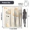 Elegant Beige and White Abstract Floral Waterproof Shower Curtain – Ideal for Adding a Soft and Stylish Touch To Your Bathroom