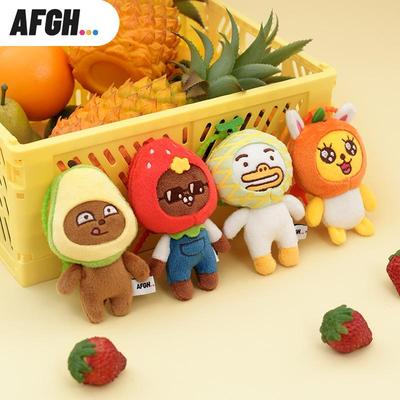 Genuine KAKAO FRIENDS Fruit Plush Doll Keychain Charm