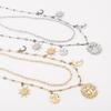 Women New Moon Star Universe Pendant Fashion Vintage Personality Multi Layer Necklace For Women