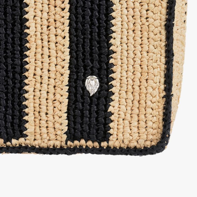 Helen Kaminski Mini-Tragetasche Charcoal Nami-Streifen Tasche51902