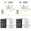 Nordic Led Ceiling Fan Light  Modern Minimalist Durable 6 Blades 30W Remote Silent Cool Wind Household Living Room Dining Room