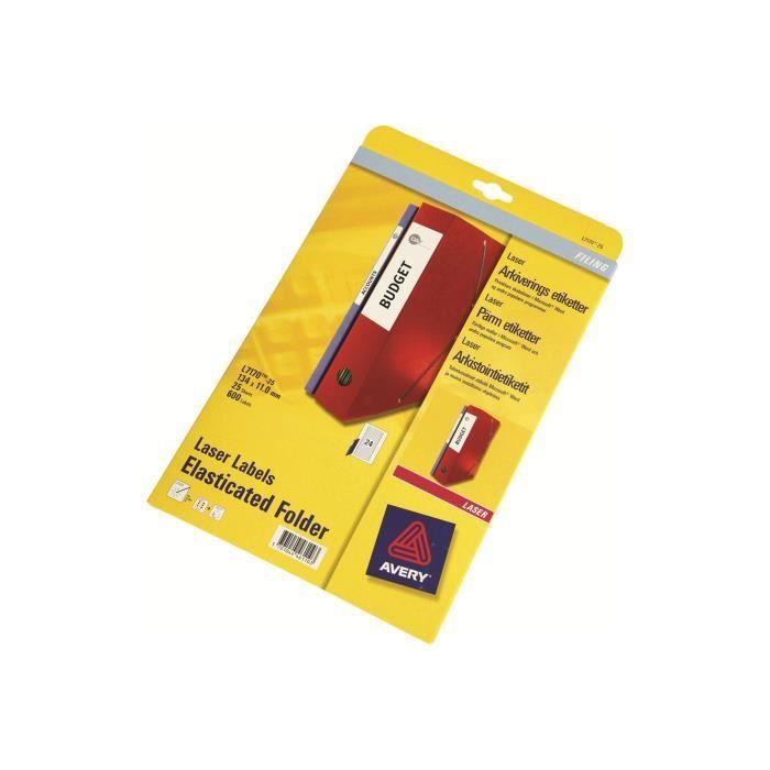 Avery Laser Filing Labels Eurofolio 600 Unités Étiquettes De Tranche