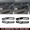 RHD For DAIHATSU TAFT 2024 2025 Interior ABS Carbon Fiber Ide Armrest Window Lift Panle Glass Rise Control Switch Cover Trim